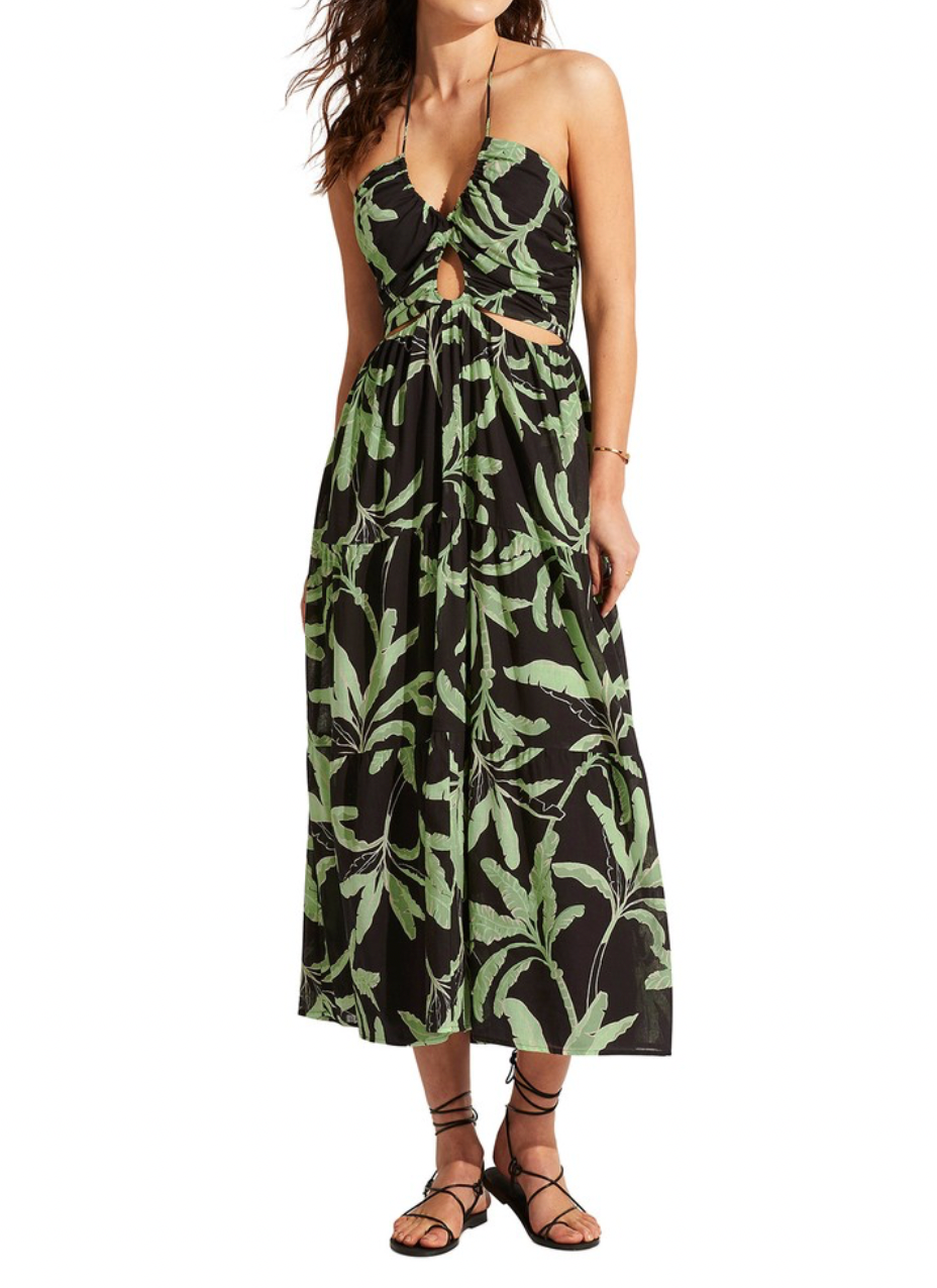 Palm Paradise Keyhole Dress